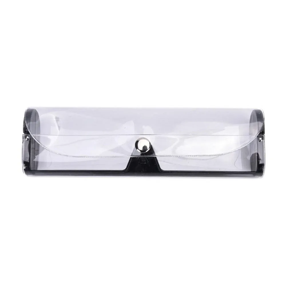 1 шт. портативные коробки для очков Kawaii очки из ПВХ коробка милые девушки Прозрачный Чехол для очков - Цвет: Black-M