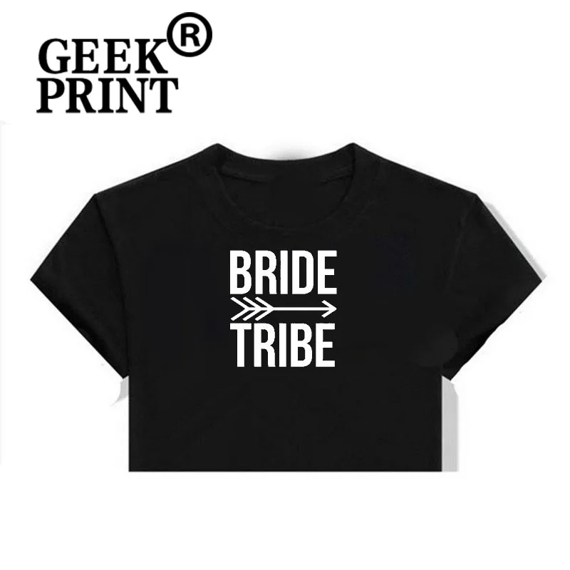 Повторяющаяся надпись Bride Tribe футболки с принтом женские HEN DO NIGHT футболка для