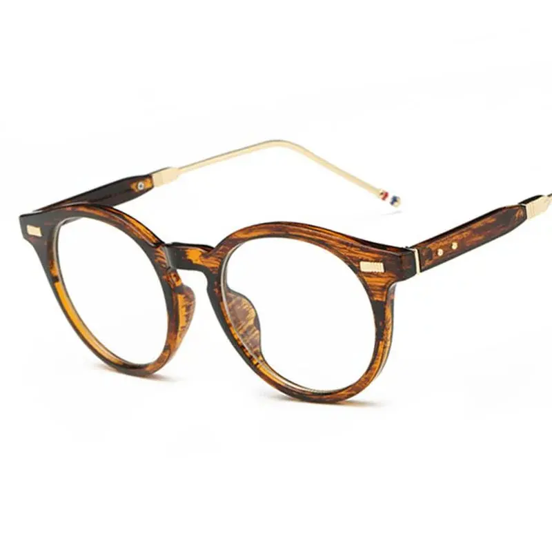 Fashion Women Round Eyewear Brand Designer Nostalgic Men Keyhole Frame