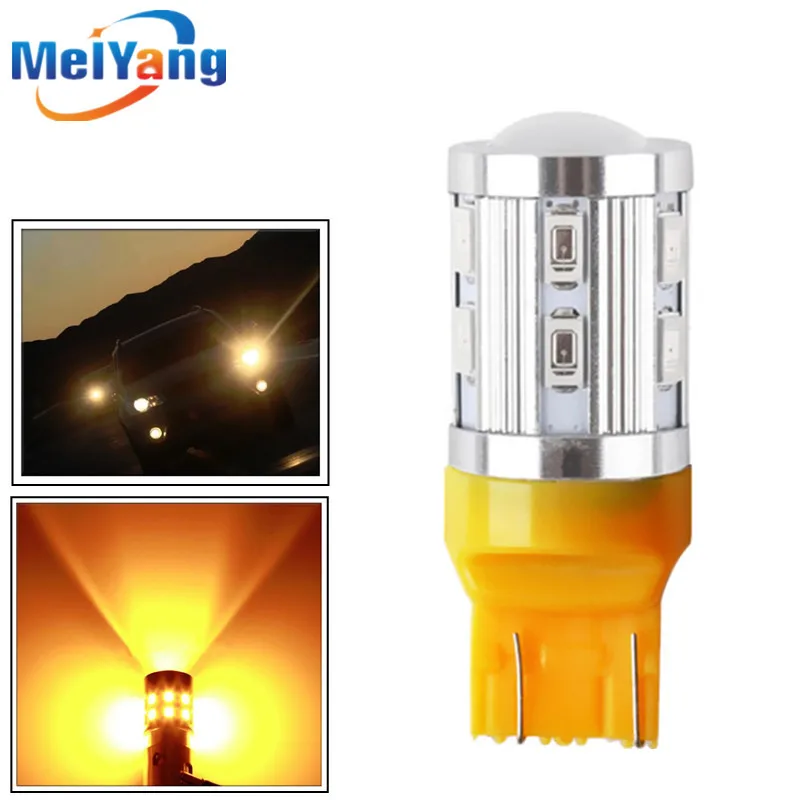 Buy 7443 7440 Car LED bulbs 12 SMD 5730 W21/5W 5W High