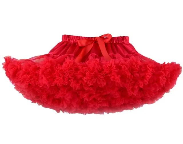 Юбка-пачка для маленьких девочек пышная детская балетная юбка-американка юбки для маленьких девочек вечерние фатиновые Юбки принцессы для танцев Прямая поставка - Color: RED
