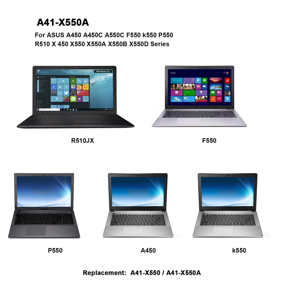 Kingsener Coreia Celular A41-x550a Bateria do Portátil para Asus A41-x550 A41-x550a X550 X550c X550b X550v X450c X450la X452 X452e 2950mah - Imagem 2