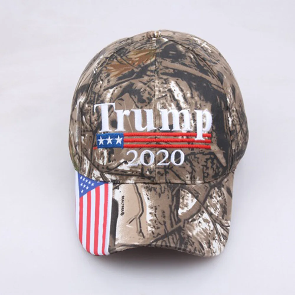 Новая мужская и женская камуфляжная бейсбольная кепка козырек 2020 MAGA вышитая