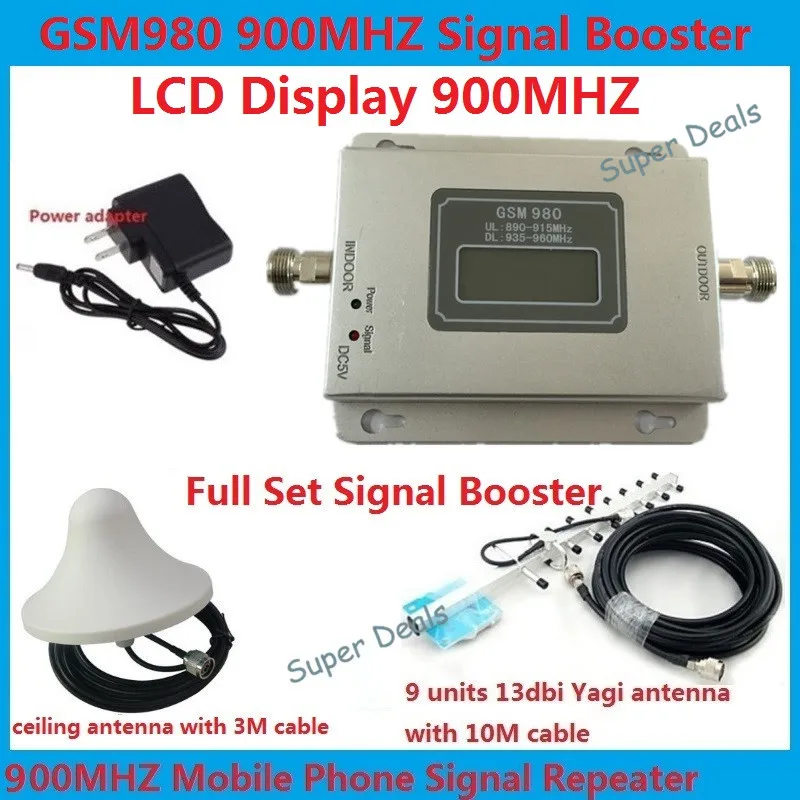 

13db yagi+LCD booster! mobile phone GSM 980 900mhz signal boosters,cellular phone GSM signal repeater gsm signal amplifier 1 set