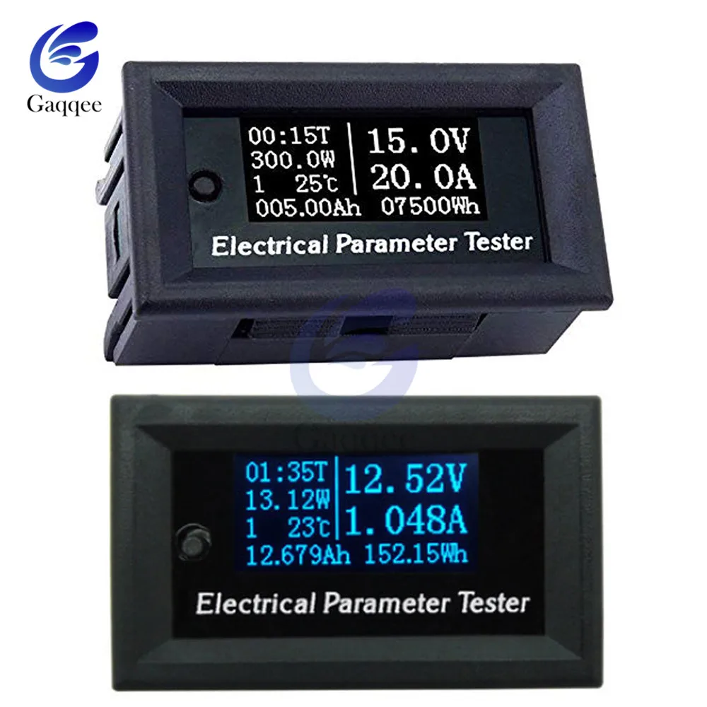 

7 in 1 OLED Display Digital Multifunction Tester Voltage Current Time Temperature Capacity Power Voltmeter Ammeter Meter 10A 3A