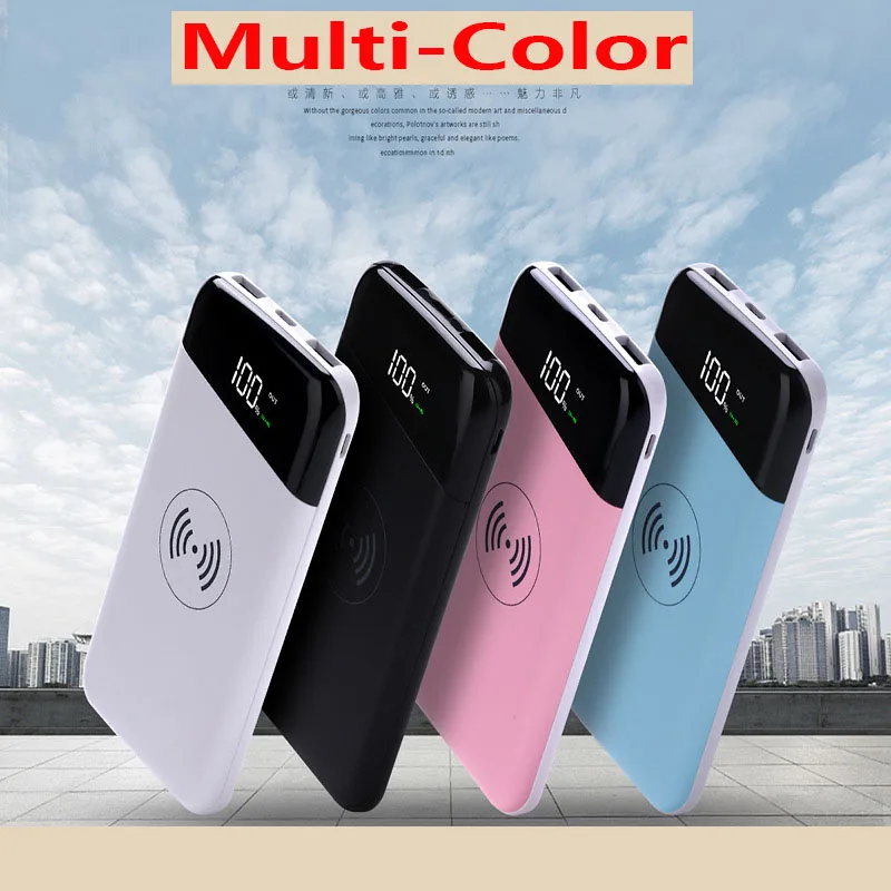10000mAh QI Wireless Charger Power Bank For iPhone Samsung PD Fast Charging USB Powerbank External Battery Pack (6)