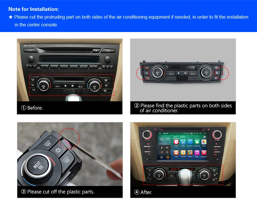 Best 7" 4GB RAM 32GB ROM Android 9.0 OS Car DVD Multimedia GPS Radio for BMW E90 2005-2012 & BMW E91 2005-2012 & BMW E92 2006-2013 8