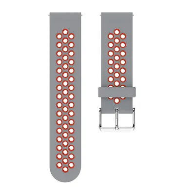 20MM Silicone Strap Watchband for Garmin Forerunner 245 245M 645 Vivoactive 3 Smart Wristband Colorful Replacement Bracelet Band - Цвет: Gray red