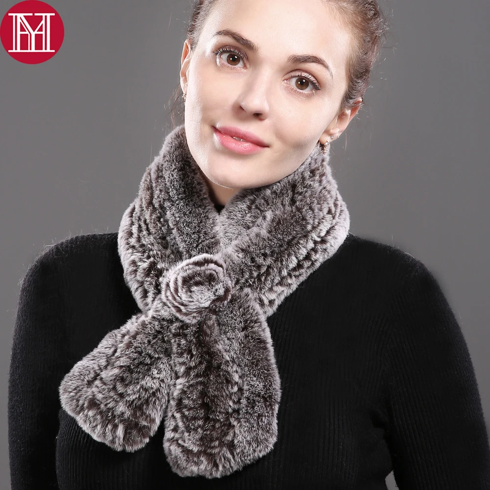 

Women 100% Real Rex Rabbit Fur Scarf Worm Soft Rex Rabbit Fur Neckerchief Ring Fashion Rabbit Fur Wrap Scarves Wholesale Retail