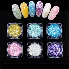 6colors/set Mica Marble Nail Powder Flakes Glitter Marshmallow Nail Sequins Dust Manicure Nails Art Decorations 6colors/set Mica Marble Nail Powder Flakes Glitter Marshmallow Nail Sequins Dust Manicure Nails Art Decorations