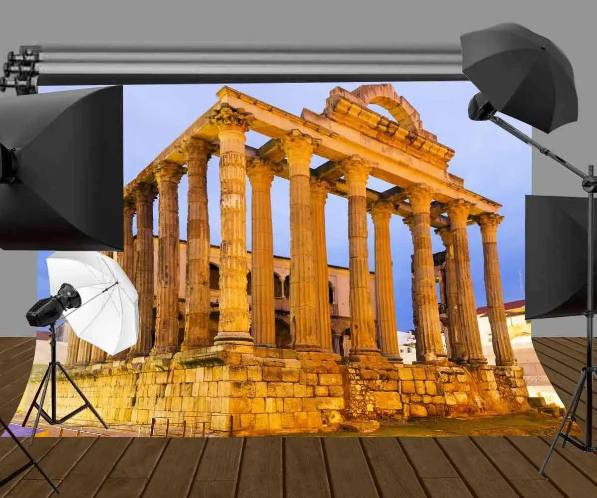 7x5ft фотография Фон архитектурный пейзаж фон греческий Храм реквизит для студии