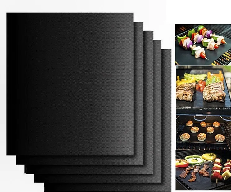 

5pcs/lot Reusable BBQ Grill Mat Pad Sheet Hot Plate Portable Easy Clean Nonstick Bakeware Cooking Tool BBQ Party favors