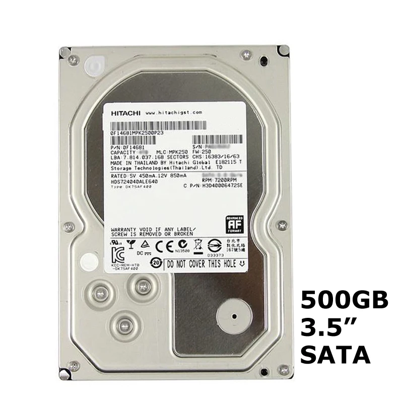 

3.5'' SATA 500GB HDD Internal Mechanical Hard disk drive 3Gb/s 7200RPM 16MB Buffer For Desktop PC Computer disco duro interno