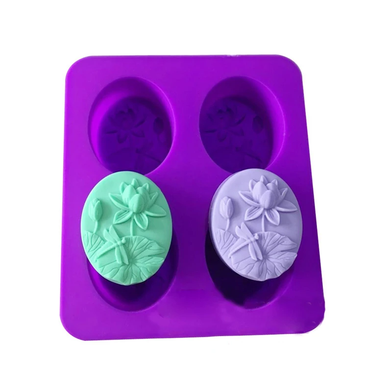 

Dragonfly Lotus Molds Flexible Silicone Soap Candle Mold Polymer Clay Tool DIY Cake Chocolate Candy Cookie Baking Mould