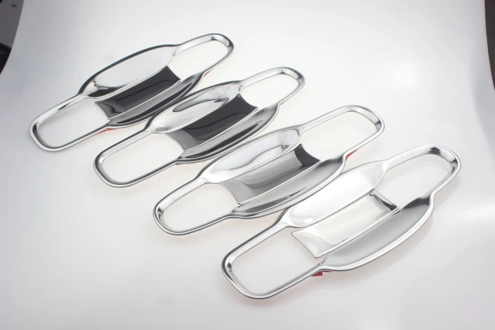 Серебряная нержавеющая сталь, дверная ручка, защитная накладка для двери, для Toyota Land Cruiser 200 LC200, аксессуары