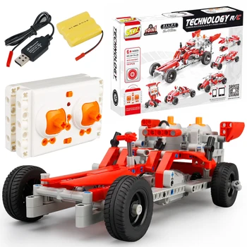 

EBOYU(TM) SDL Block Car 2CH 10 in 1 DIY Building Bricks Block Racing Car 2017A-28 DIY RC Racer Car Educational RC Car Toy