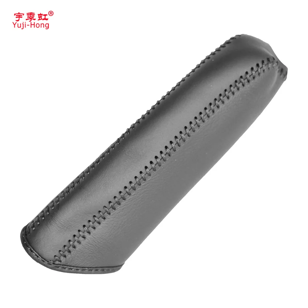 Yuji-Hong Car Handbrake Covers Case for Toyota Corolla 2007- Genuine Leather Cover Car Styling Handbrake Grips Black