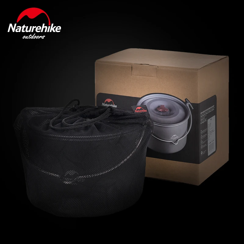 Naturehike fábrica venta 4L de alta capacidad portátil ultra ligero al aire libre camping senderismo picnic olla caldero campo caldero