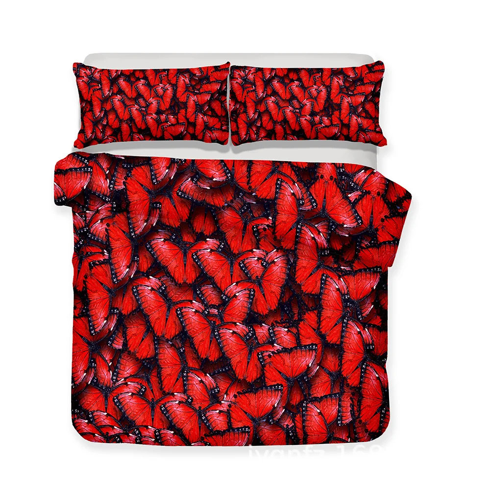 Мистический Будда Цветок лотоса постельный комплект одеяло SingleQueen супер король 12 Размер пододеяльники фиолетовый постельное белье 3d бабочка Роза - Цвет: 12
