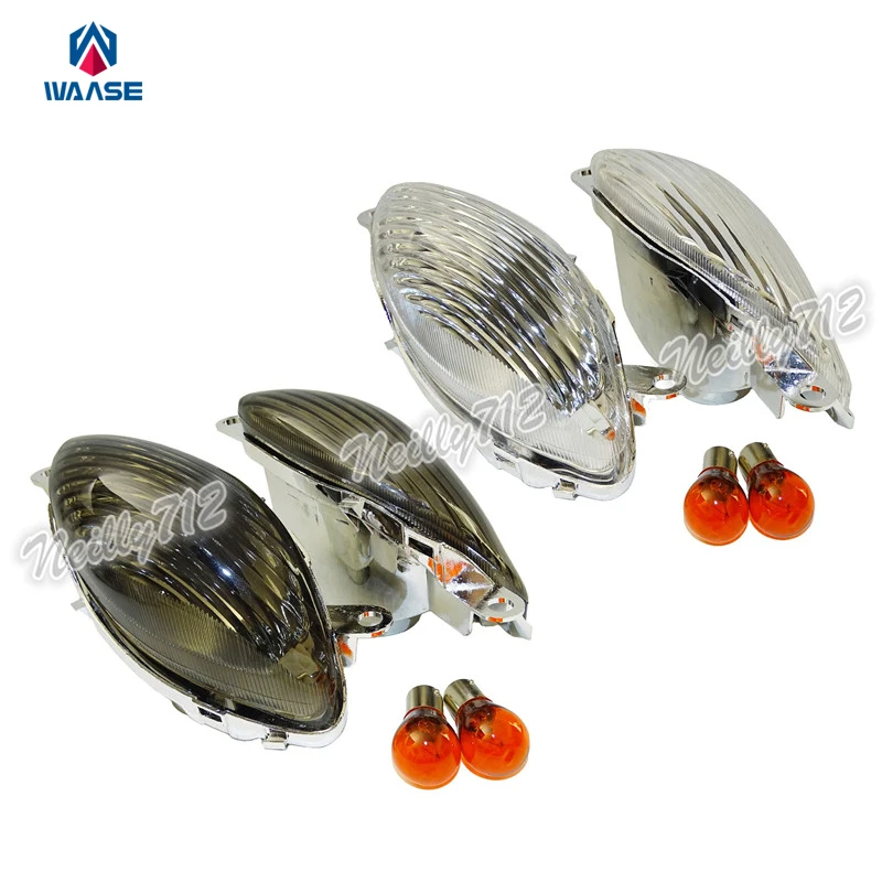 waase Motorcycle Front Turn Signals Blinker Bulbs Light For Suzuki