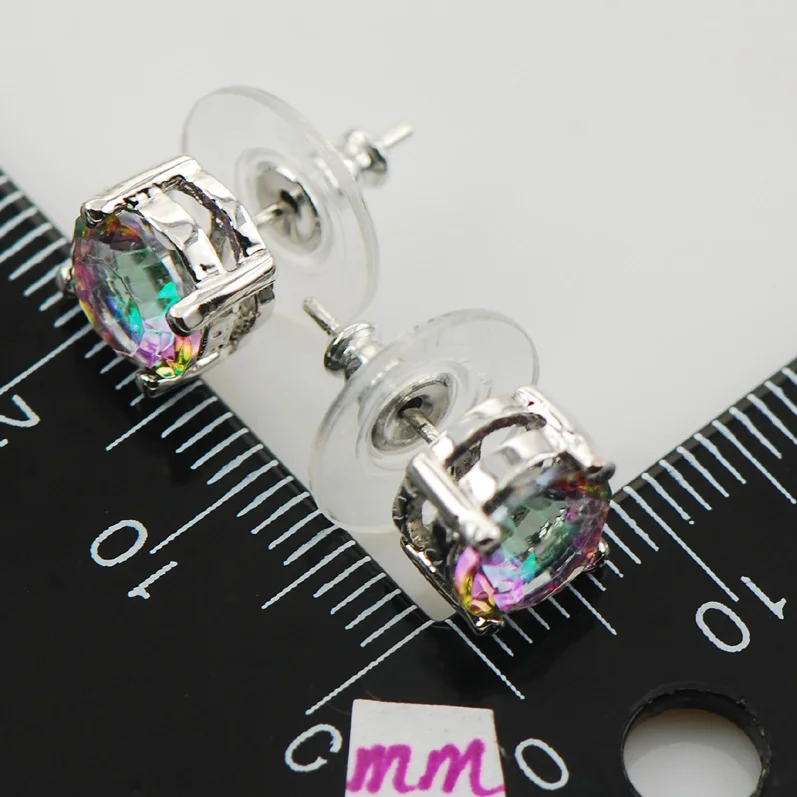 Женские серьги гвоздики из серебра 925 пробы с кристаллами|stud earring 925|silver stud