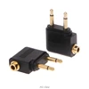 2pc Gold Nickel plated Air Plane 3.5mm Airplane Airline Headphone Mono Audio Converter Travel Jack Plug Splitter Adapter ► Photo 3/6