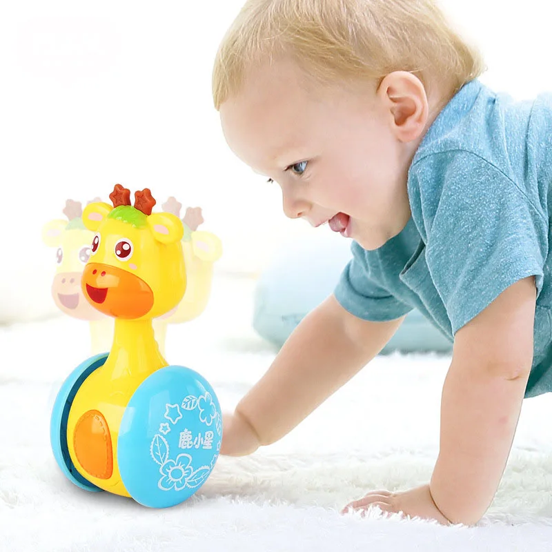 

Little Duck With Bell Tumbler Children Learn To Climb Toys Inertia Car 0-3 Years Old Infant Learning To Climb Early Education