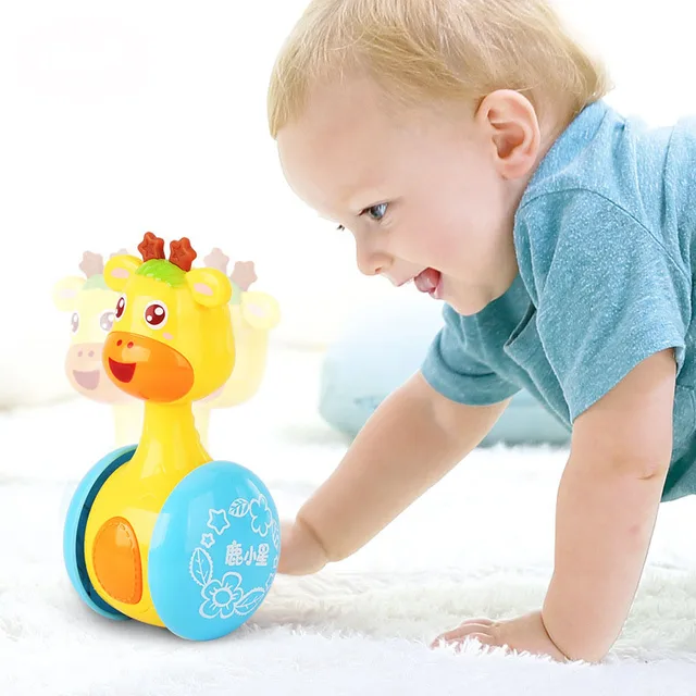 Little Duck With Bell Tumbler Children Learn To Climb Toys Inertia Car 0-3 Years Old Infant Learning To Climb Early Education 1