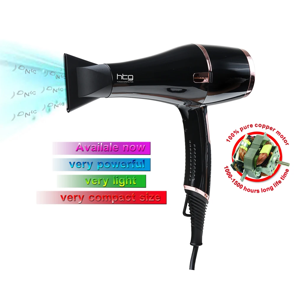 HTG 2300W powerful professional Hair Dryer Blow Dryer Hot with Cold shot EU Plug Hairdryer 110V