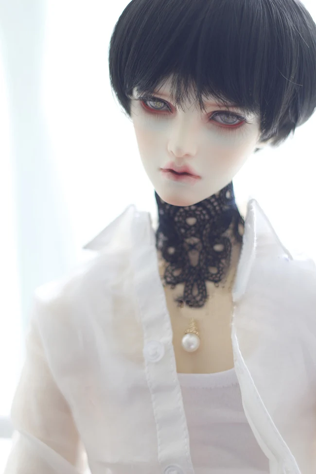 

BJD wigs High temperature wire soft short black hair available for 1/6 1/4 BJD SD MDD doll accessories