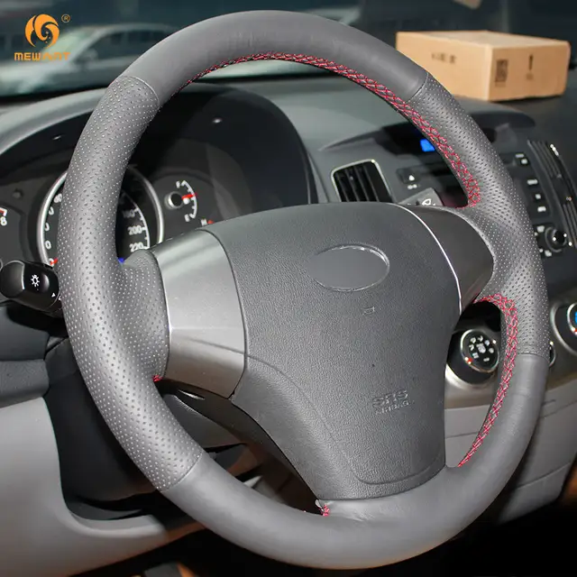 Us 19 67 18 Off Mewant Black Artificial Leather Car Steering Wheel Cover For Hyundai Elantra 2008 2009 2010 Interior Accessories Parts In Steering