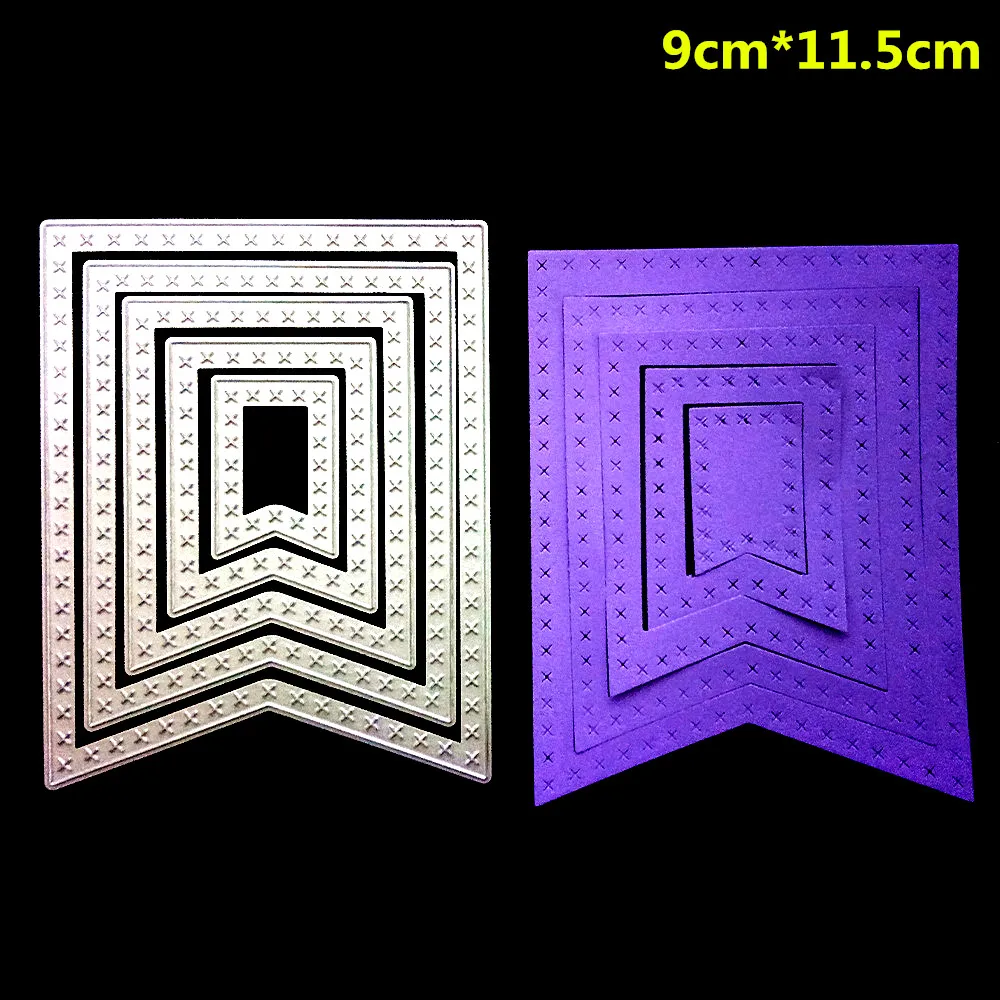  Polygon Pentagon Frame Metal Cutting Dies For DIY Party Invitation Photo Album Scrapbooking Gift Ca - 32863920413