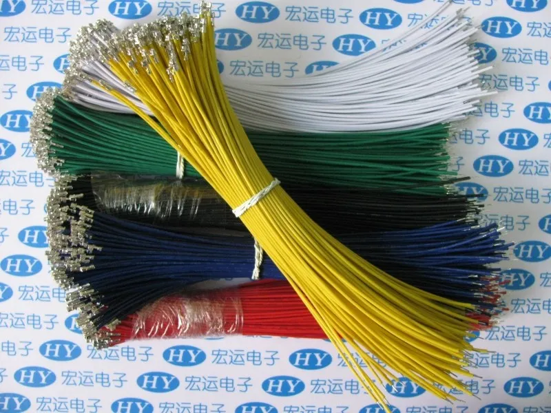 

100pcs XH 2.54mm Female Terminal Solded 24awg DIY Cable 20cm Single End Solded