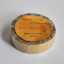 1 рулон 1/2 дюйма(1,27 см) коричневый Двусторонняя накладки из искусственных волос клейкая лента Водонепроницаемый, Не оставляющий следов надежный дизайн, супер клейкие ленты для ухода за кожей парик шнурка