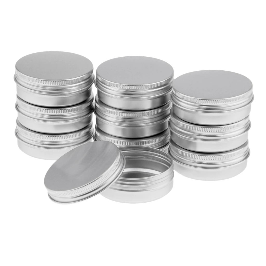 25pcs 60/100ml Aluminium Tin Large Make Up Candle Pots Empty Big Cosmetic Lip Balm/Candle/Spice Pots/Hair Product/Sweet Tin Jar