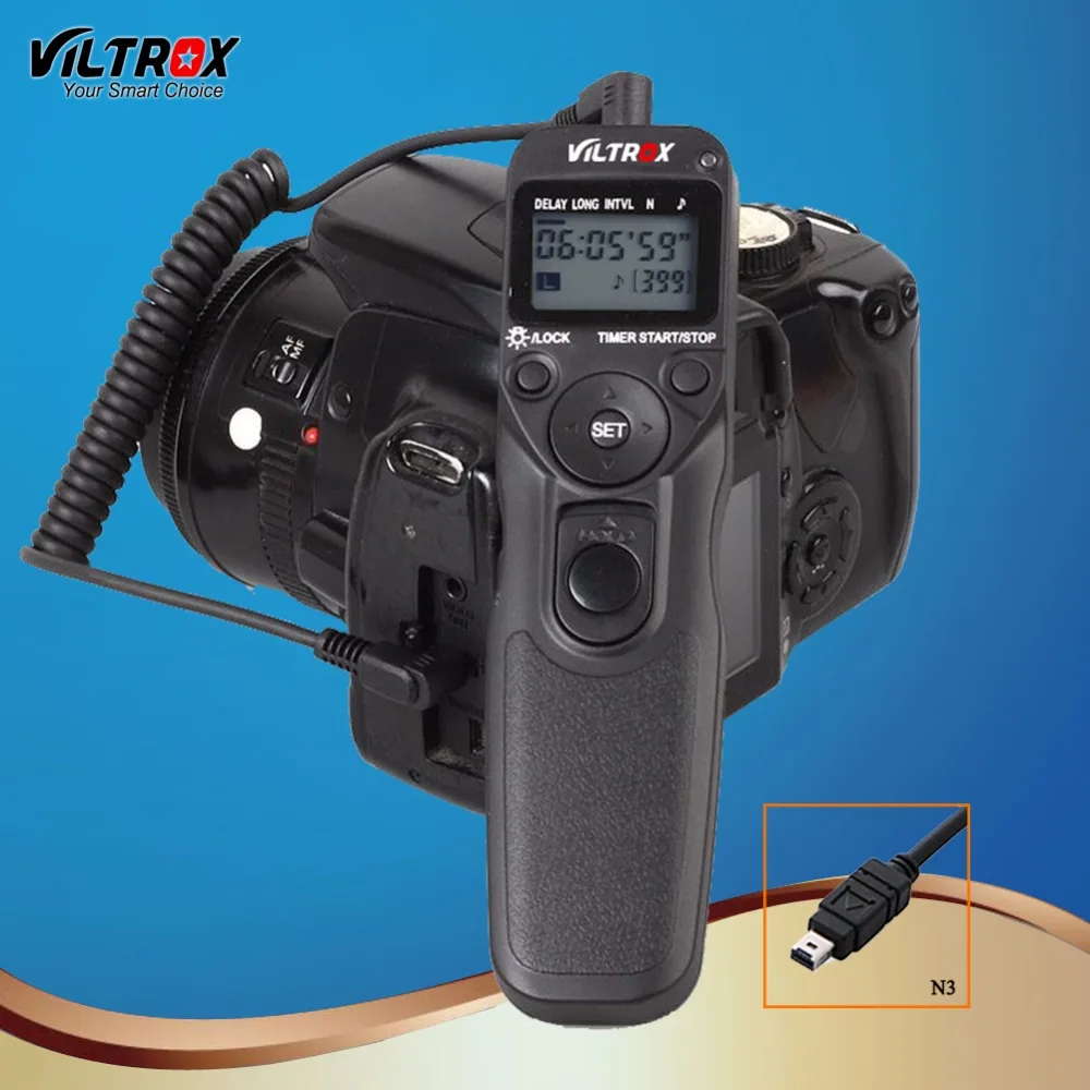 Viltrox MC N3 LCD Camera Timer Shutter Release Remote Control Wire for