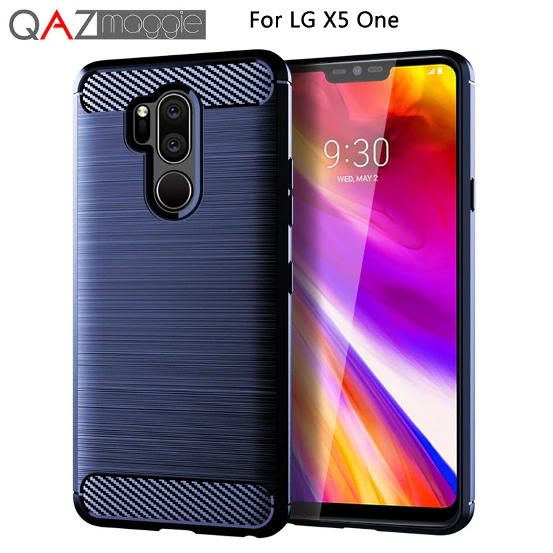 QAZ Maggie Case for LG X5 One Silicone Soft TPU Brushed Carbon Fiber Texture Cover sfor |