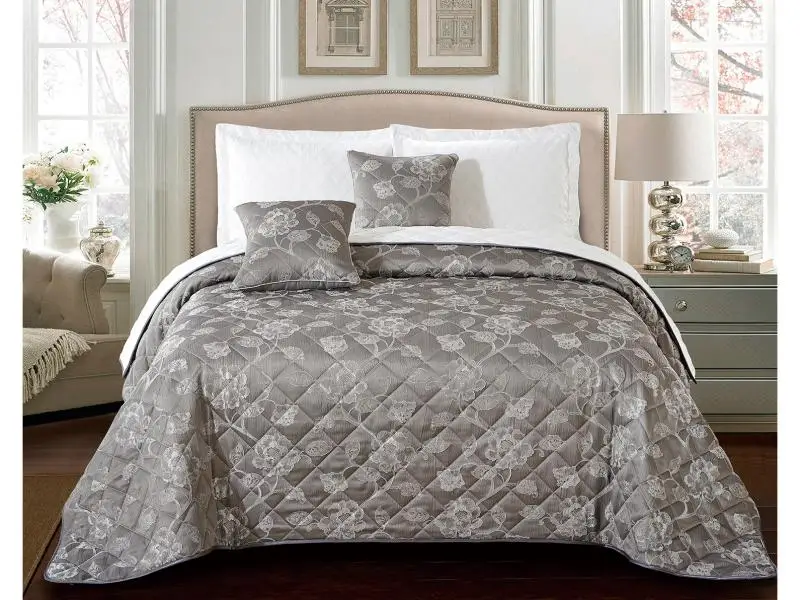 Покрывало евро-макси tango, Florence, 240*260 см, серый, с наволочками