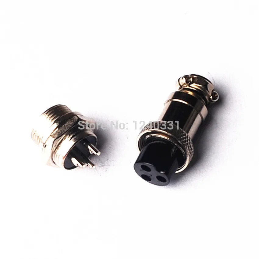 

20Pair 3Pin Male & Female Diameter 16mm Wire Panel Connector GX16 Circular Connector Socket Plug
