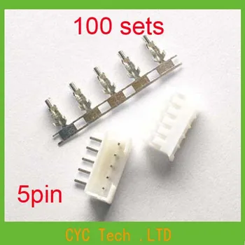 

100 sets PH2.0 5P connector,2.0mm electrical connector kit(plug+curved needle+terminal)