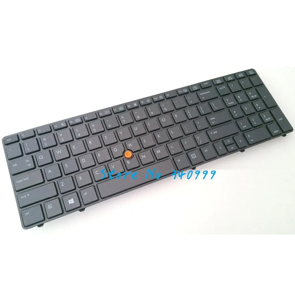 

New US for HP EliteBook 8560w 8570w with frame with Backlit Keyboard