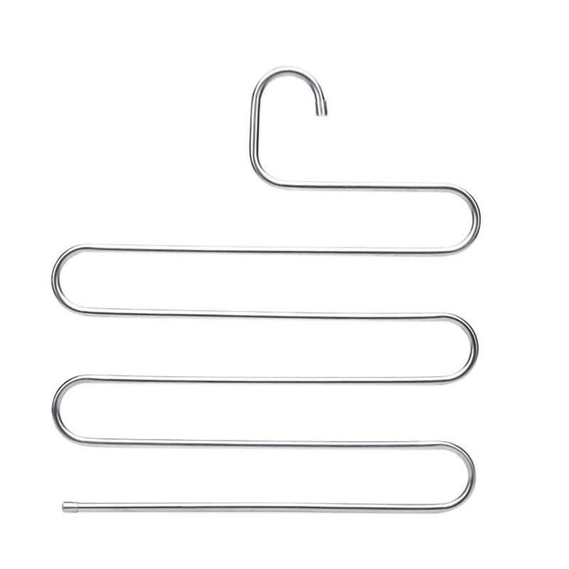 

Stainless steel pants rack s-type pants rack Multi-function non-slip storage s type Modern simple storage pants rack