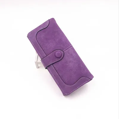 

New Long Korean Version of the Matte Buckle Large Capacity Wallet