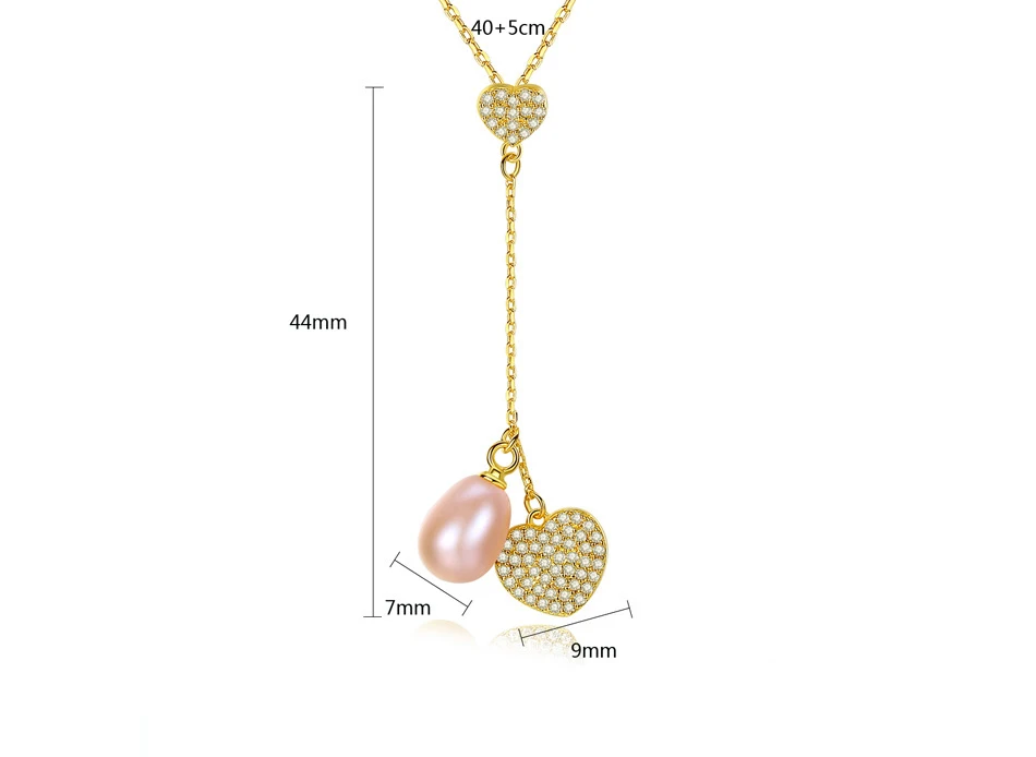

Fashion S925 sterling silver pendant love version of natural freshwater pearls DD03
