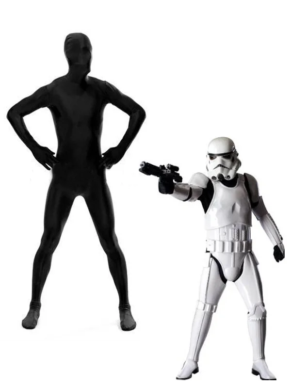Звездные войны Штурмовик под зентай-костюм черный имперский Штурмовик костюм(просто черный боди, без белой доспехи
