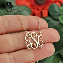 GORGEOUS TALE Personalized Monogram Necklace Stainless Steel Custom Initials Pendant Necklace For Women Customized Jewelry GORGEOUS TALE Personalized Monogram Necklace Stainless Steel Custom Initials Pendant Necklace For Women Customized Jewelry