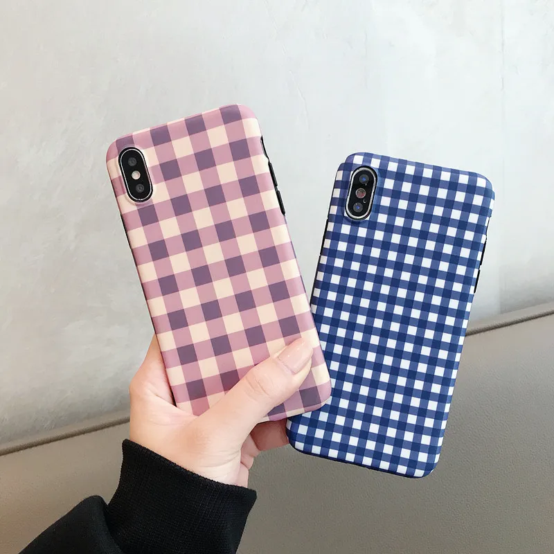 Матовый чехол для телефона iPhone Pro 11 XS XR XSMax 6 6s Plus 7 8 X в Корейском стиле Glen check Houndstooth |