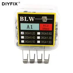 100 шт./лот A1 готовые катушка Отопление сопротивление провода готовых Обёрточная бумага провод для электронных сигарет РБА RDA распылителя