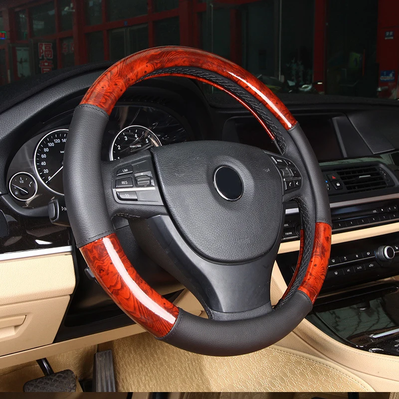 Новинка универсальный чехол для руля Deluxe Burl Wood с гипер гибким сердечником