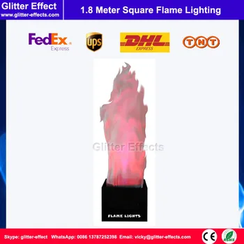 

1.8 meter red or white Theater Stage LED Fake simulated fire flame lighting LED lamp silk artificial big square flame machine